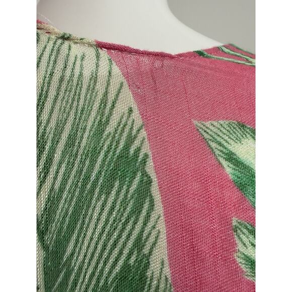 Shiraleah Women’s Floral Viscose Beach Cover-Up with Pom-Pom Trim - Picture 12 of 14